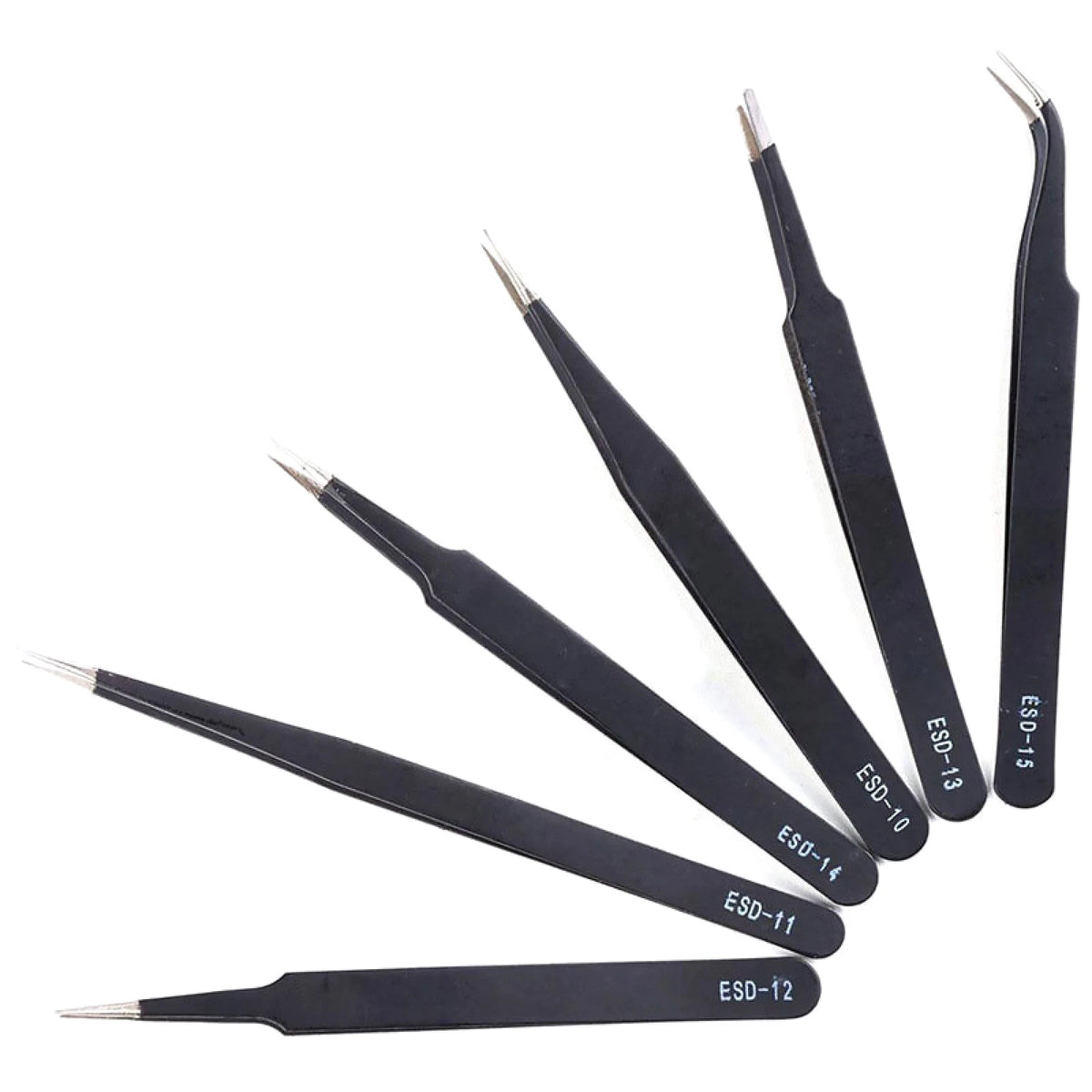 ESD 10-15 Stainless Steel Tweezers for Precision Work