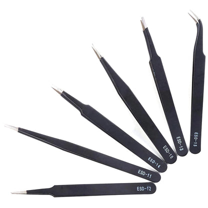 ESD 10-15 Stainless Steel Tweezers for Precision Work