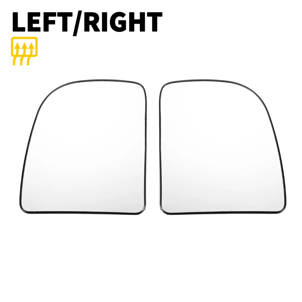 Mirror Glass Pair Left Right Heated White for Ford E150 E250 E350 (2015–2020)