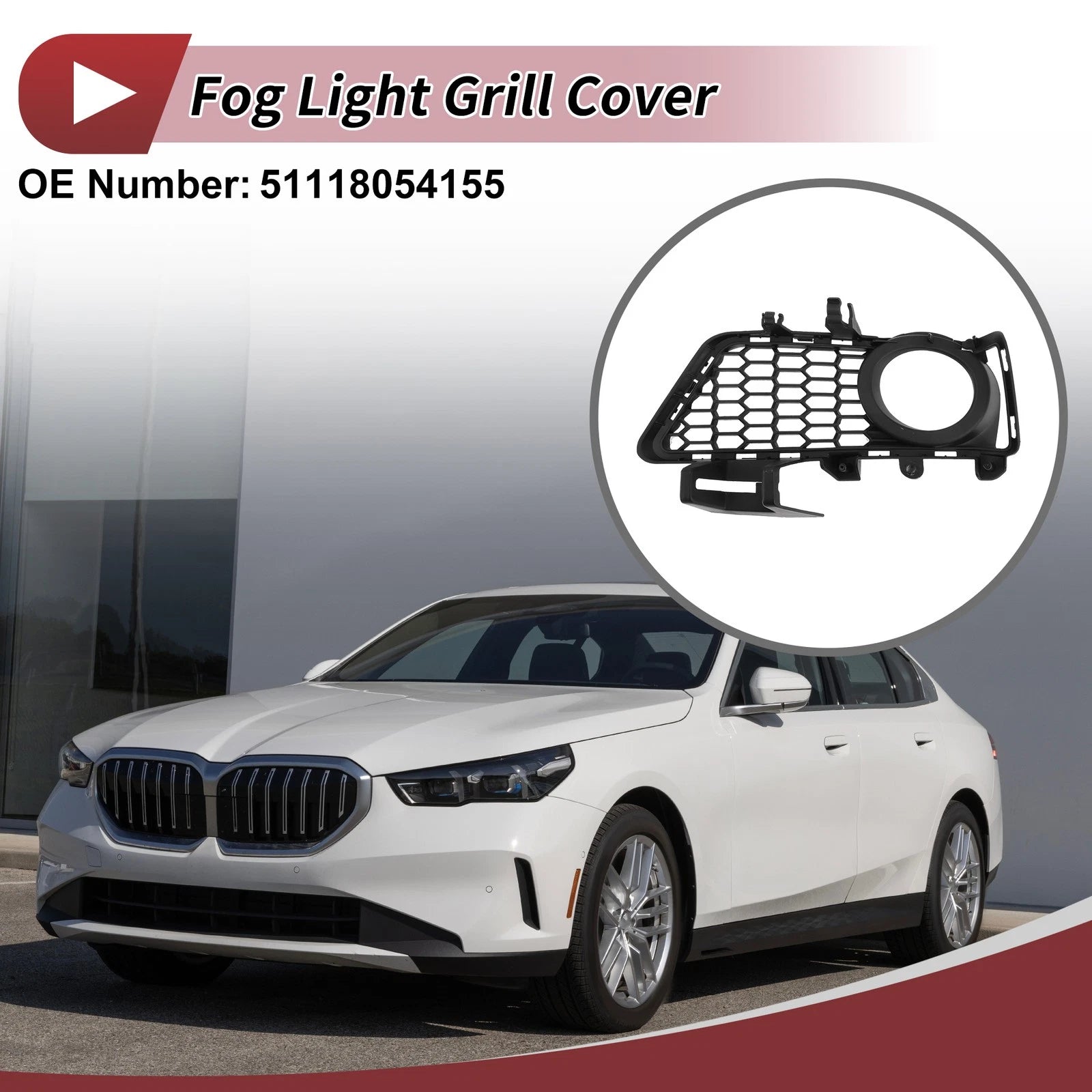 Front Left Fog Light Grill Replacement for BMW 3 Series (2006–2013)