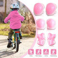 Elastic Closure Protective Gear Set Knee Elbow for Pink Bicycle 6 Piece (2011–2018)