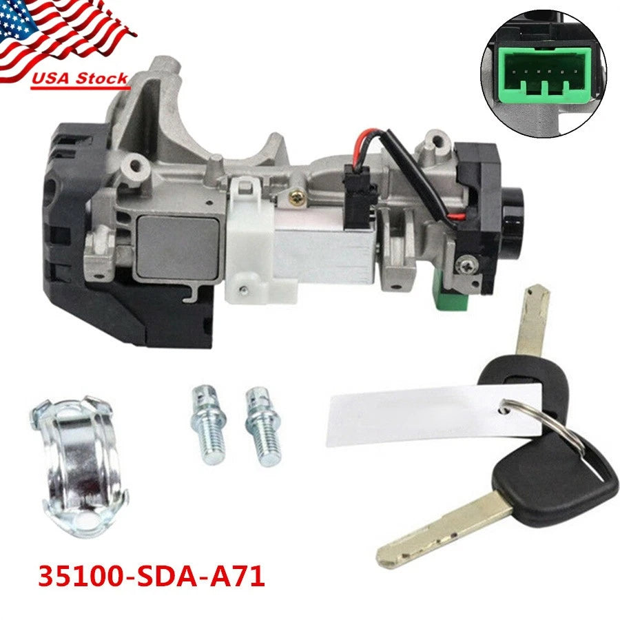 Ignition Switch Lock Cylinder + 2 Keys for Honda Accord Odyssey (2005–2007)