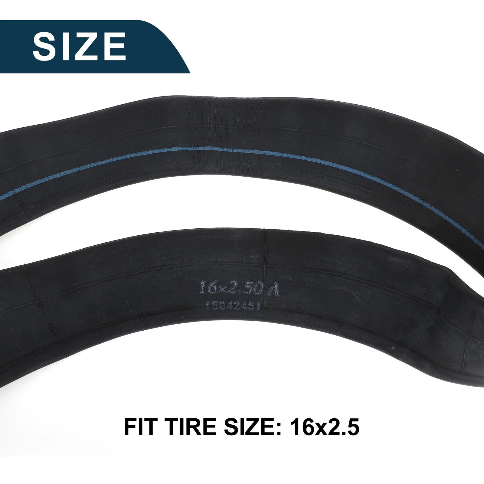 Bicycle Inner Tube 16x2.5 Bent Valve Replacement for MTB Bike (2005–2015)