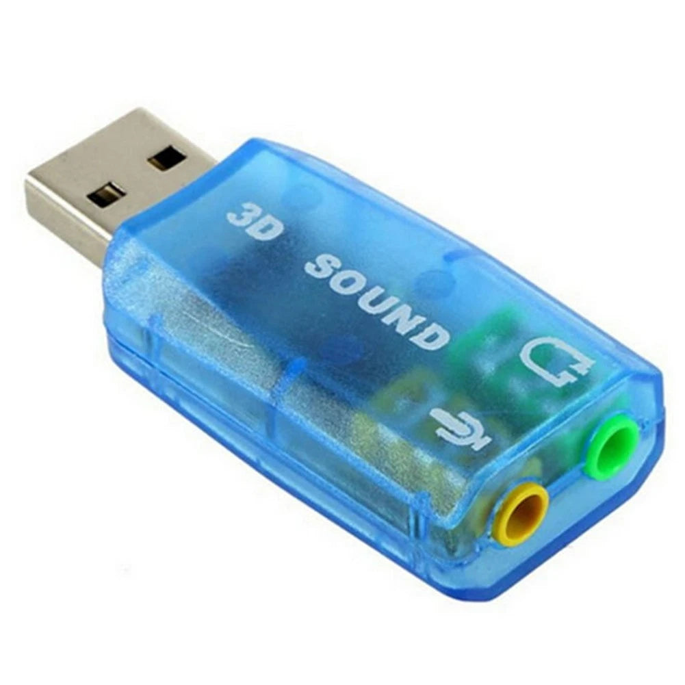 USB Sound Card for Compact Portable Audio Interface (5.1 Channel)