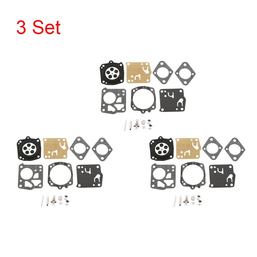 Set of 3 Carburetor Gasket Kits for Tillotson RK-23HS RK-17HS Homelite X-12 Stihl 051