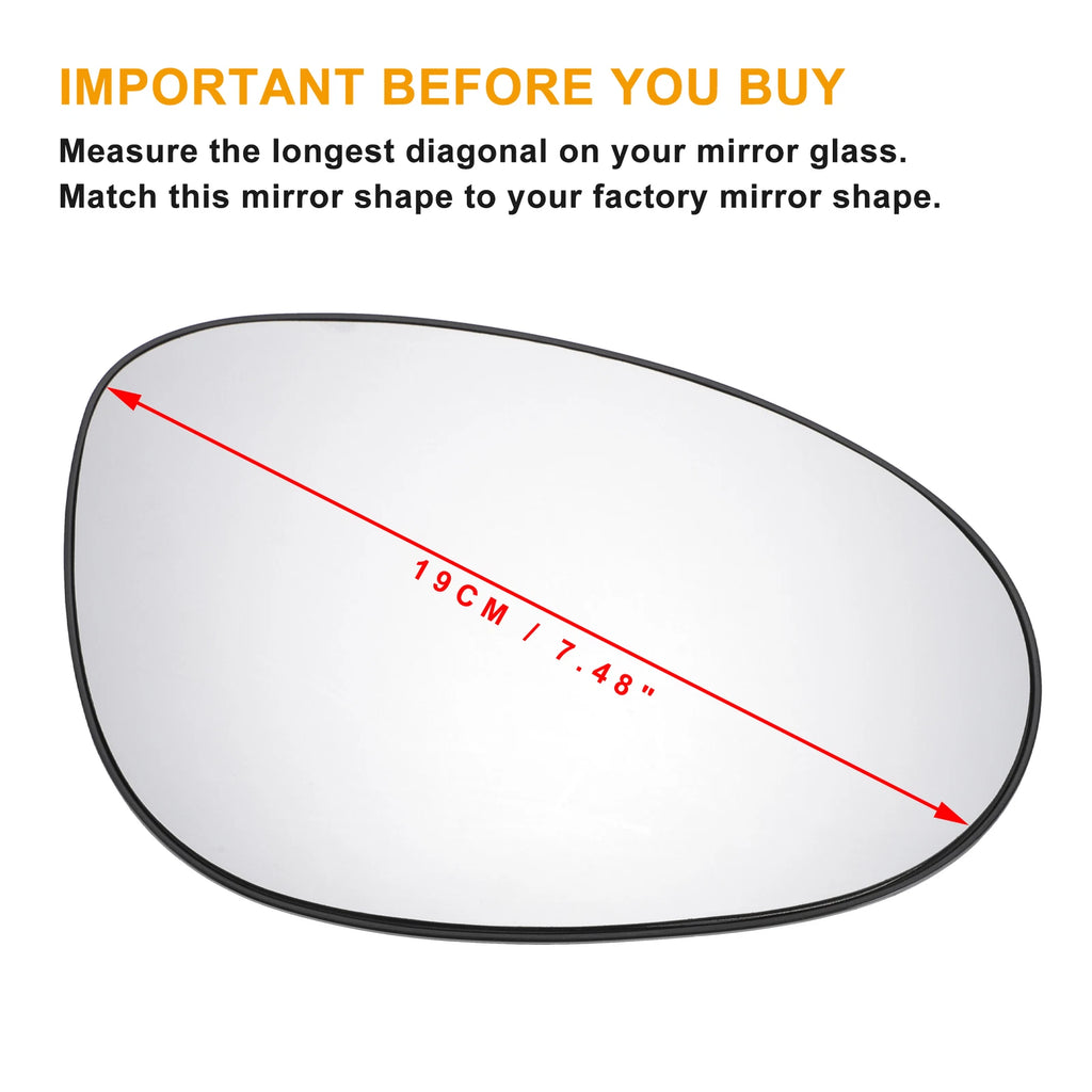 Heated Right Side Mirror Glass for Renault Espace (1997–2002)