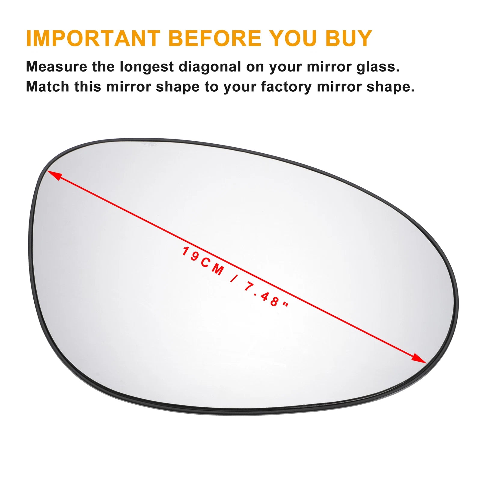Heated Right Side Mirror Glass for Renault Espace (1997–2002)