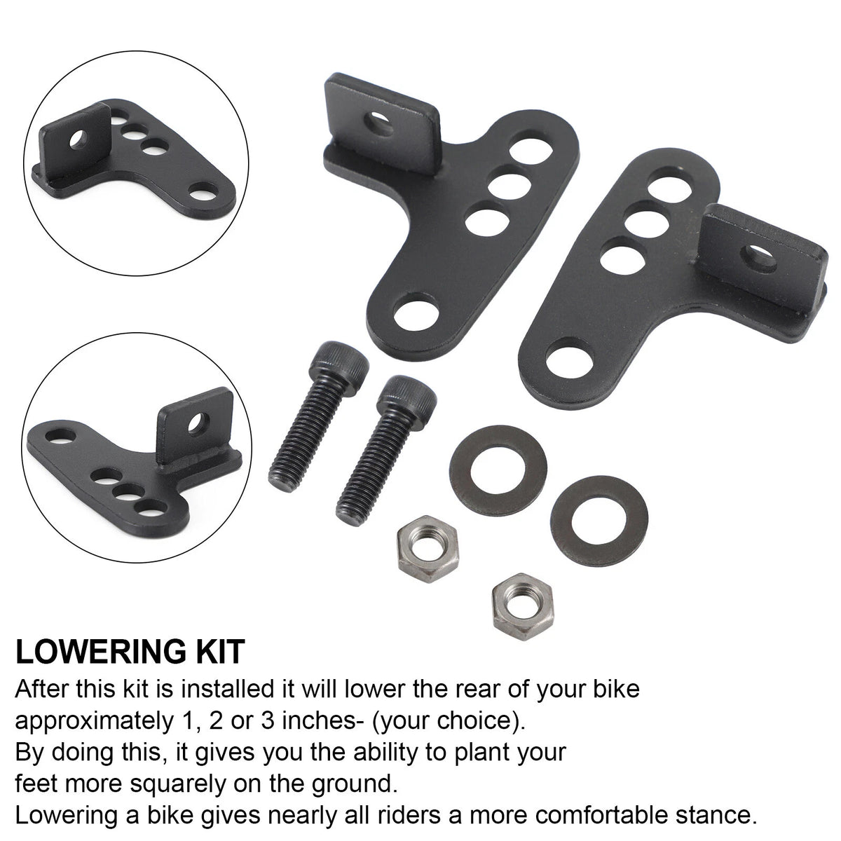 Adjustable Rear Lowering Links Drop Kit for Sportster XL883 1200 (1988–1999)