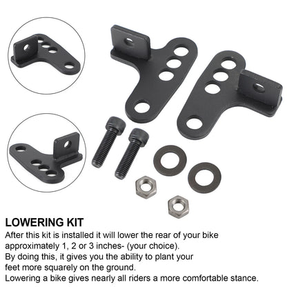 Adjustable Rear Lowering Links Drop Kit for Sportster XL883 1200 (1988–1999)