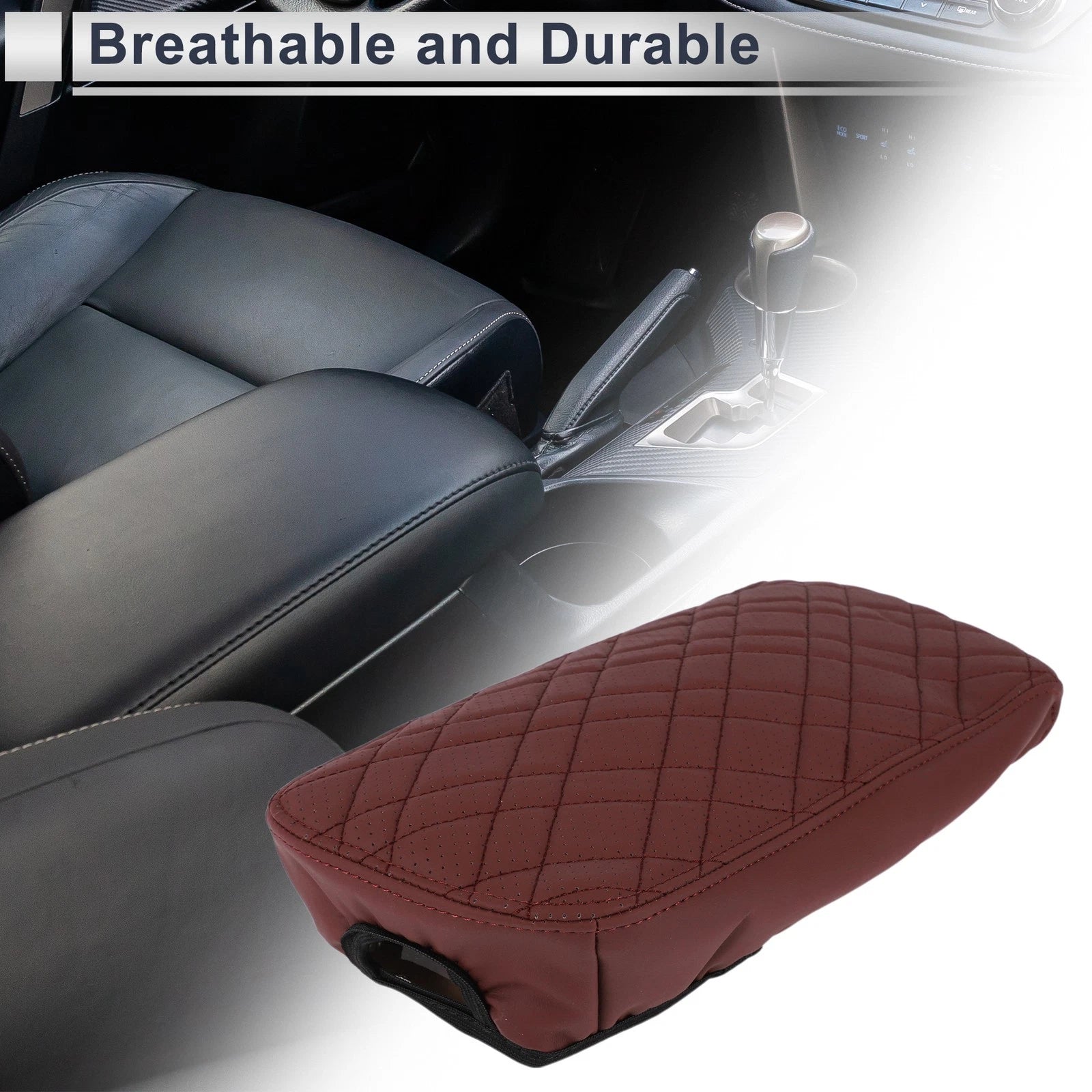 Car Center Console Cover Replacement for BMW X3 (2014–2018) Wine Red 1 Pc