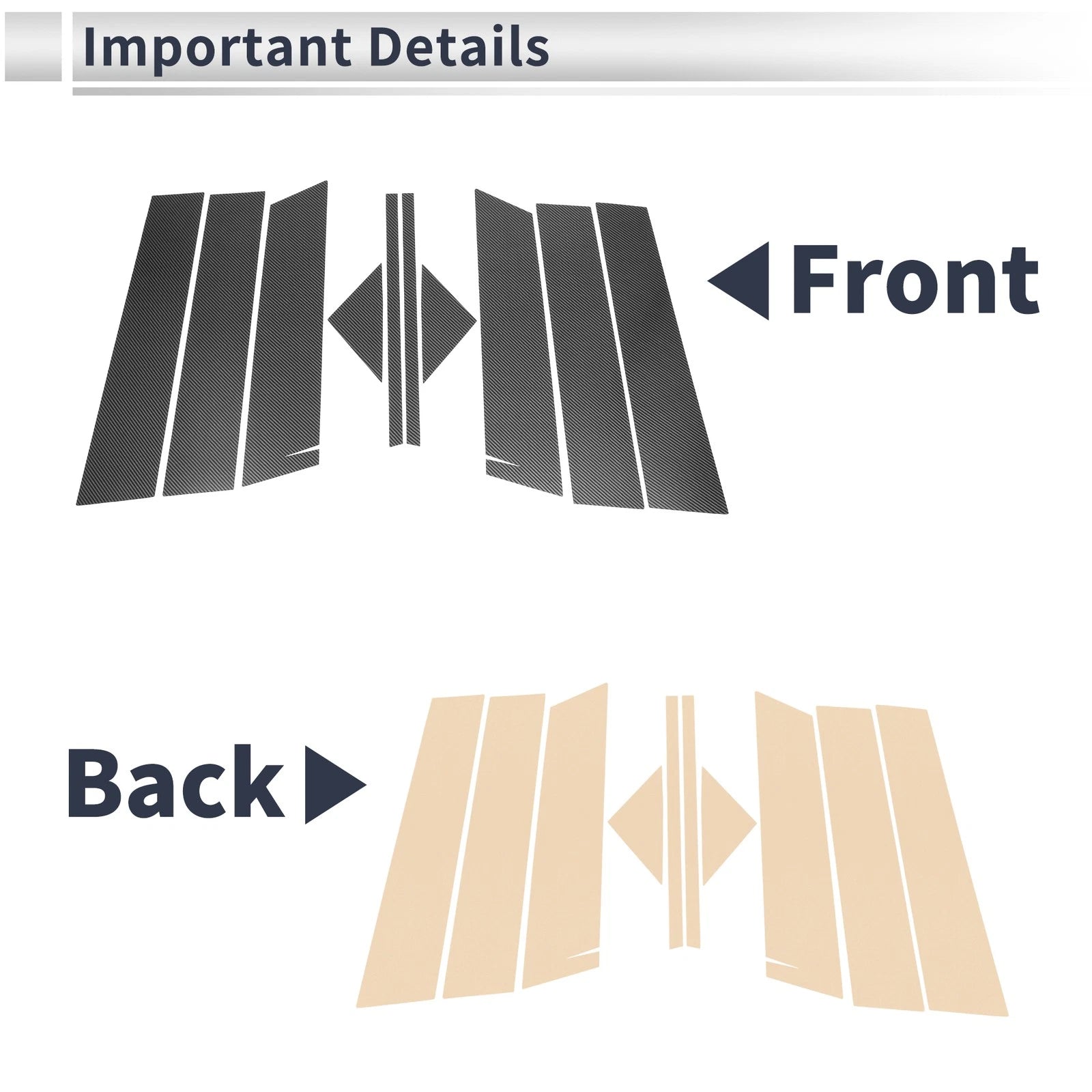 10 Pcs Door Pillar Window Trim Replacement for Mazda CX5 (2012–2016)