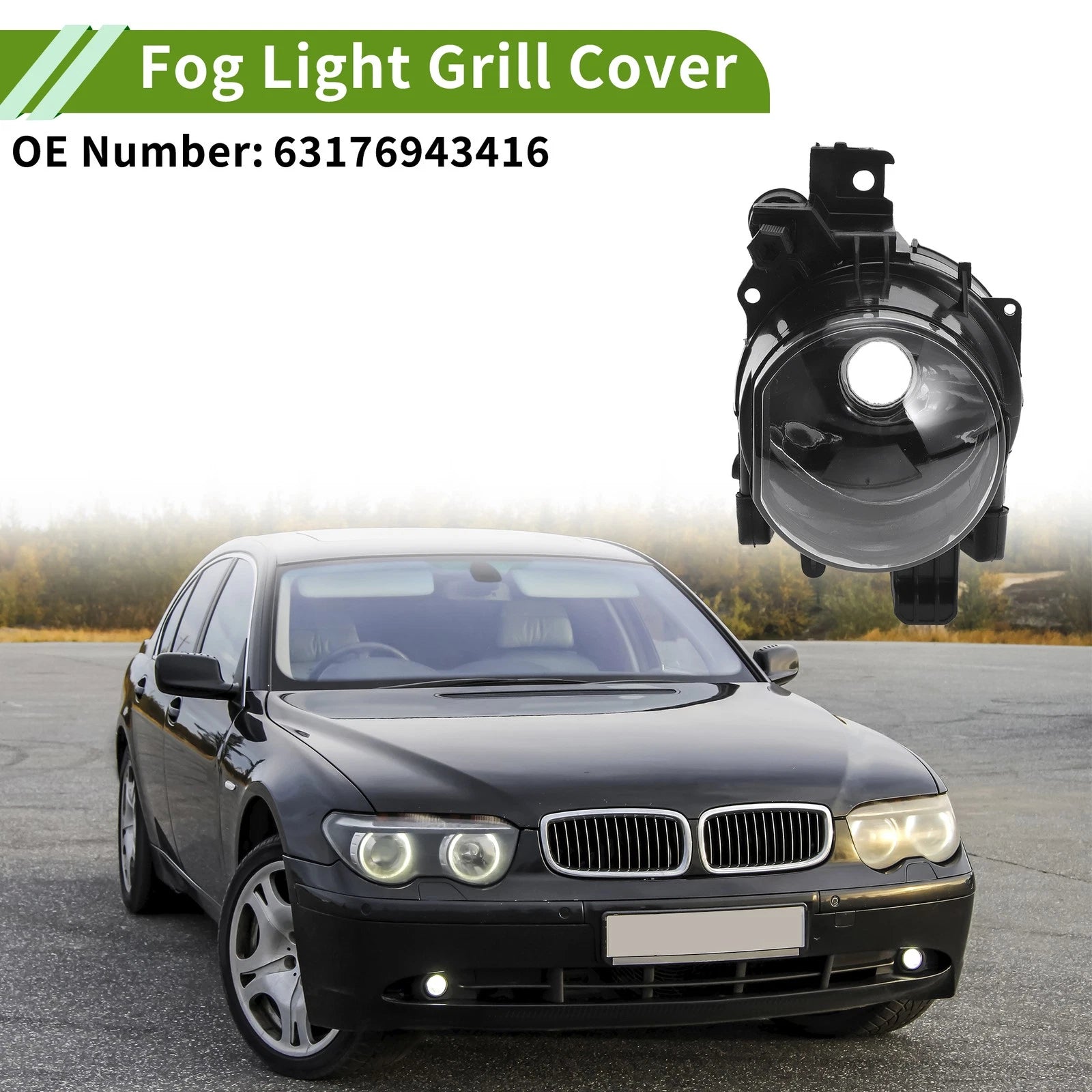 Left Fog Light Grill Replacement for BMW 7 Series (2002–2008)