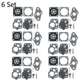 6X Carburetor Gasket Kit for Kawasaki TG20 TG24 TG25 TG33 TD24 TD25 TD33