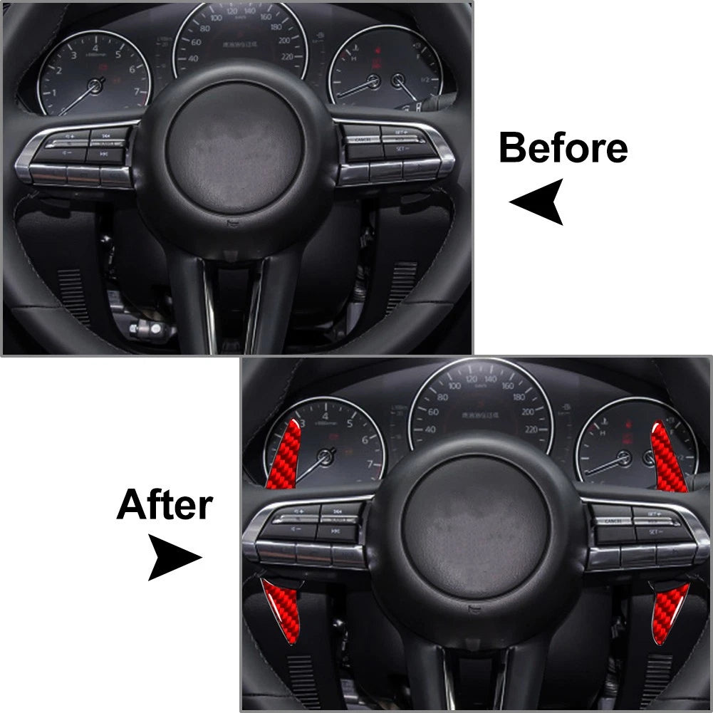 Red Steering Wheel Shift Paddle for Mazda 3 Sedan Hatchback (2014–2023)