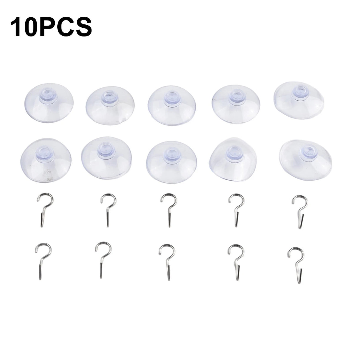 10pk Window Suction Cup Hooks 40mm for Hanging Tools