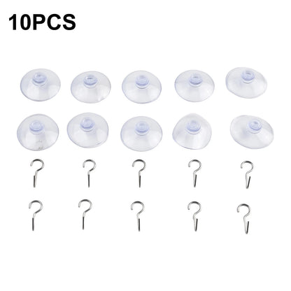 10pk Window Suction Cup Hooks 40mm for Hanging Tools