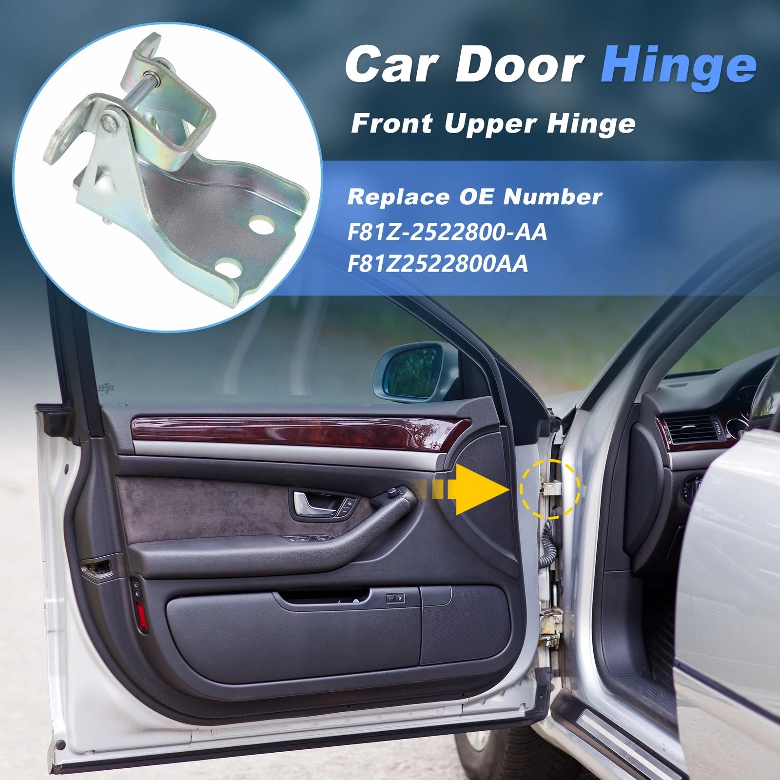 Upper Door Hinge Replacement for Ford F250 F350 (1994–2004) Left Right Side