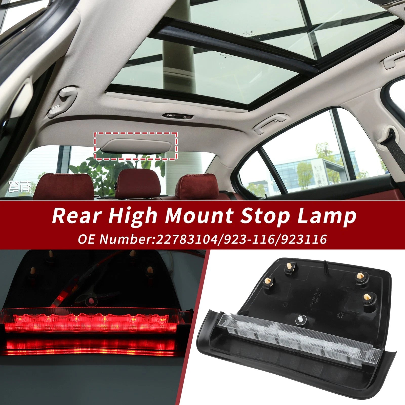Third Brake Light LED High Mount Replacement for BMW 3 Series F30 (2012–2018)