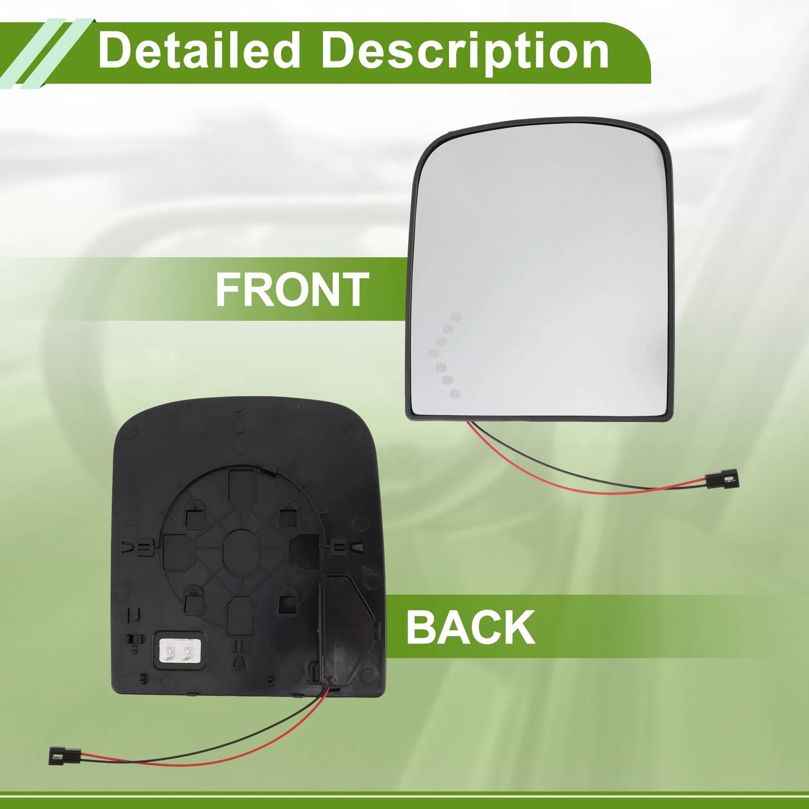 Side Mirror Glass Replacement for Cadillac Escalade (2007–2014) Convex