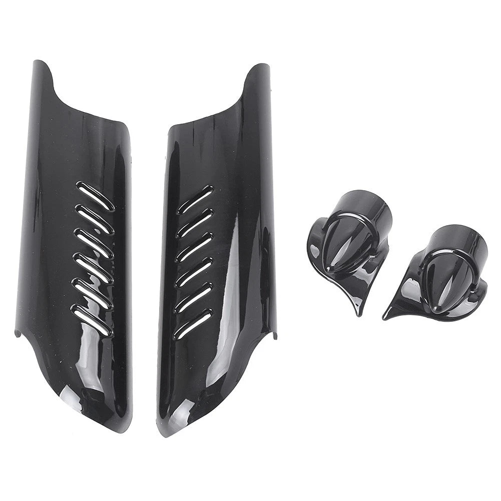2X Fork Lower Leg Deflector Shield Cover for Harley Touring Road King Classic (2008–2013)