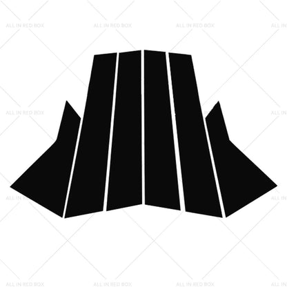 6x Black Pillar Post Cover Trim for Honda Civic (2022)