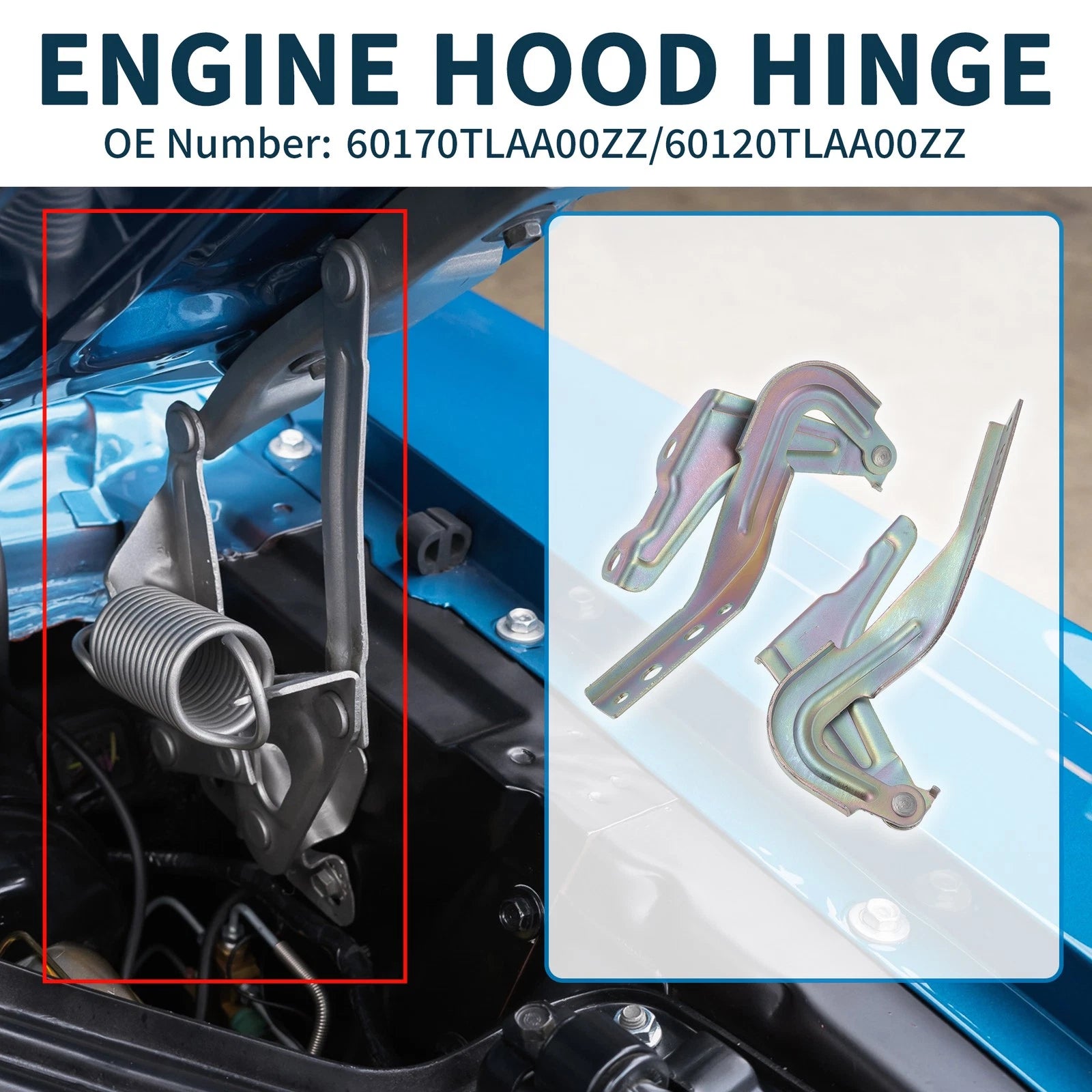Hood Hinges Front Bonnet Bracket Replacement for Honda CR-V 2017-2022