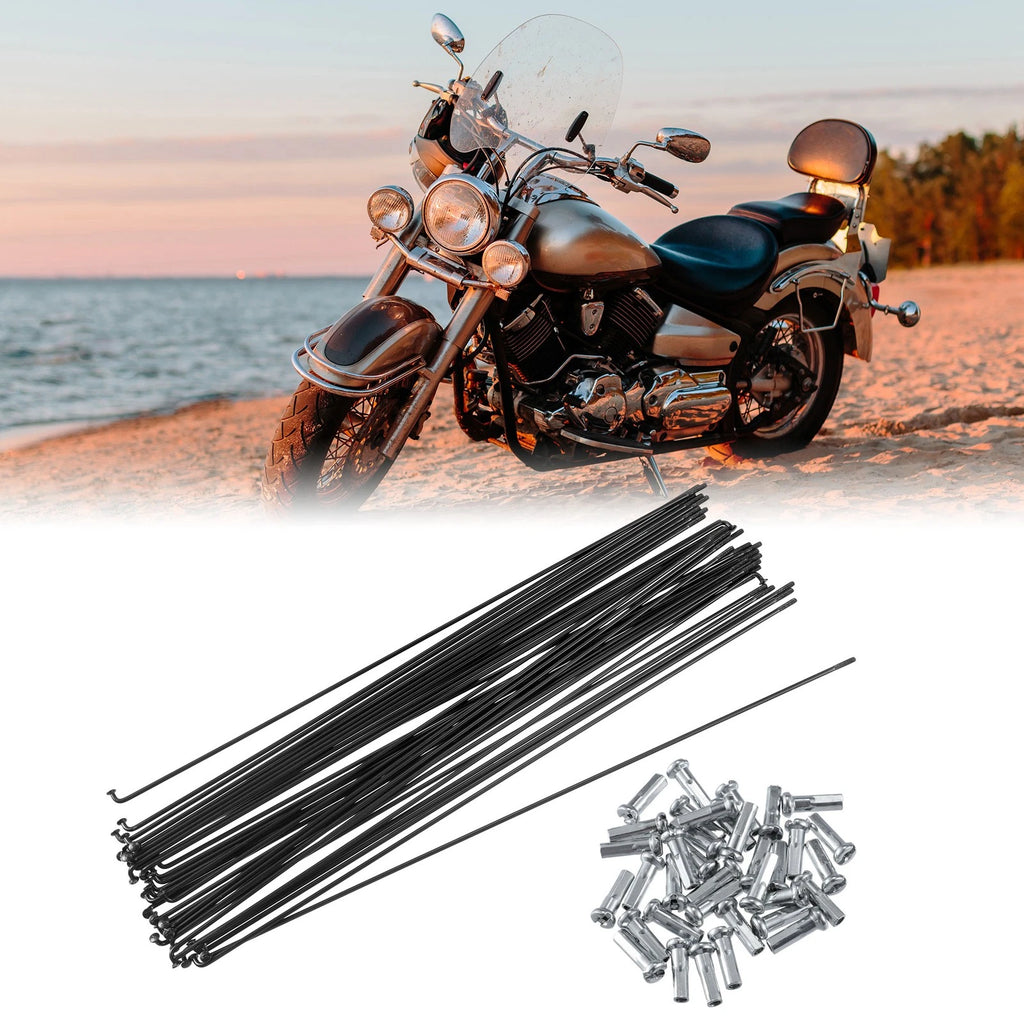 14G Bicycle Steel Spokes 272mm with Nipples for Most Bicycles (40 Pack)