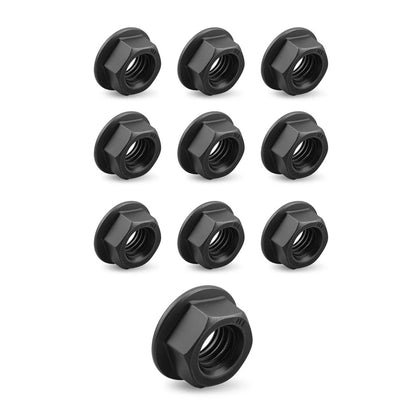 10Pcs Windage Tray Locking Flanged Nuts for GM LS (Stock Main Studs) 11609746