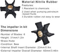 Water Pump Impeller Kit for Johnson Evinrude OMC Outboard (Repl 5001595, 0777802)