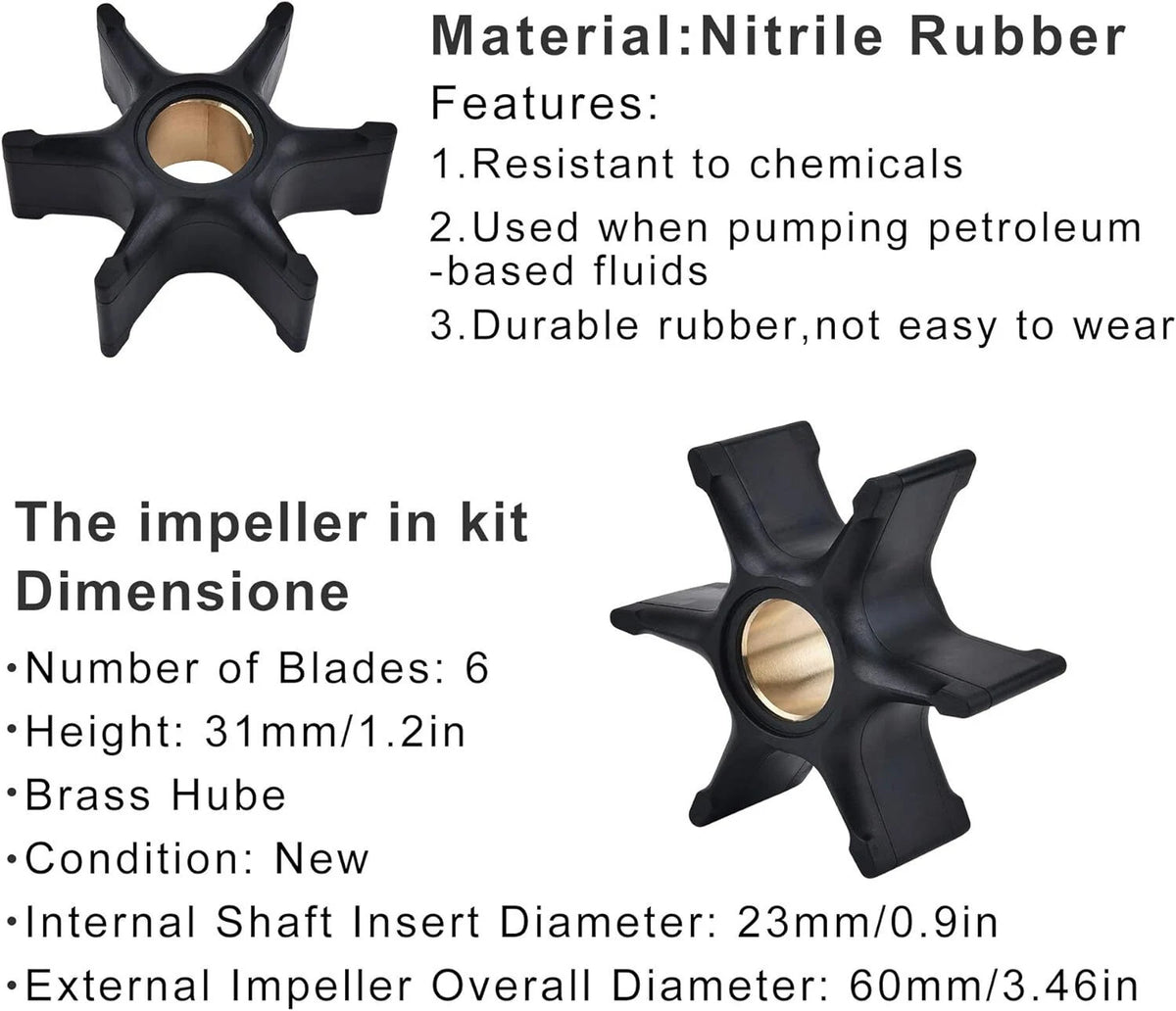 Water Pump Impeller Kit for Johnson Evinrude OMC Outboard Repl 5001595 0777802