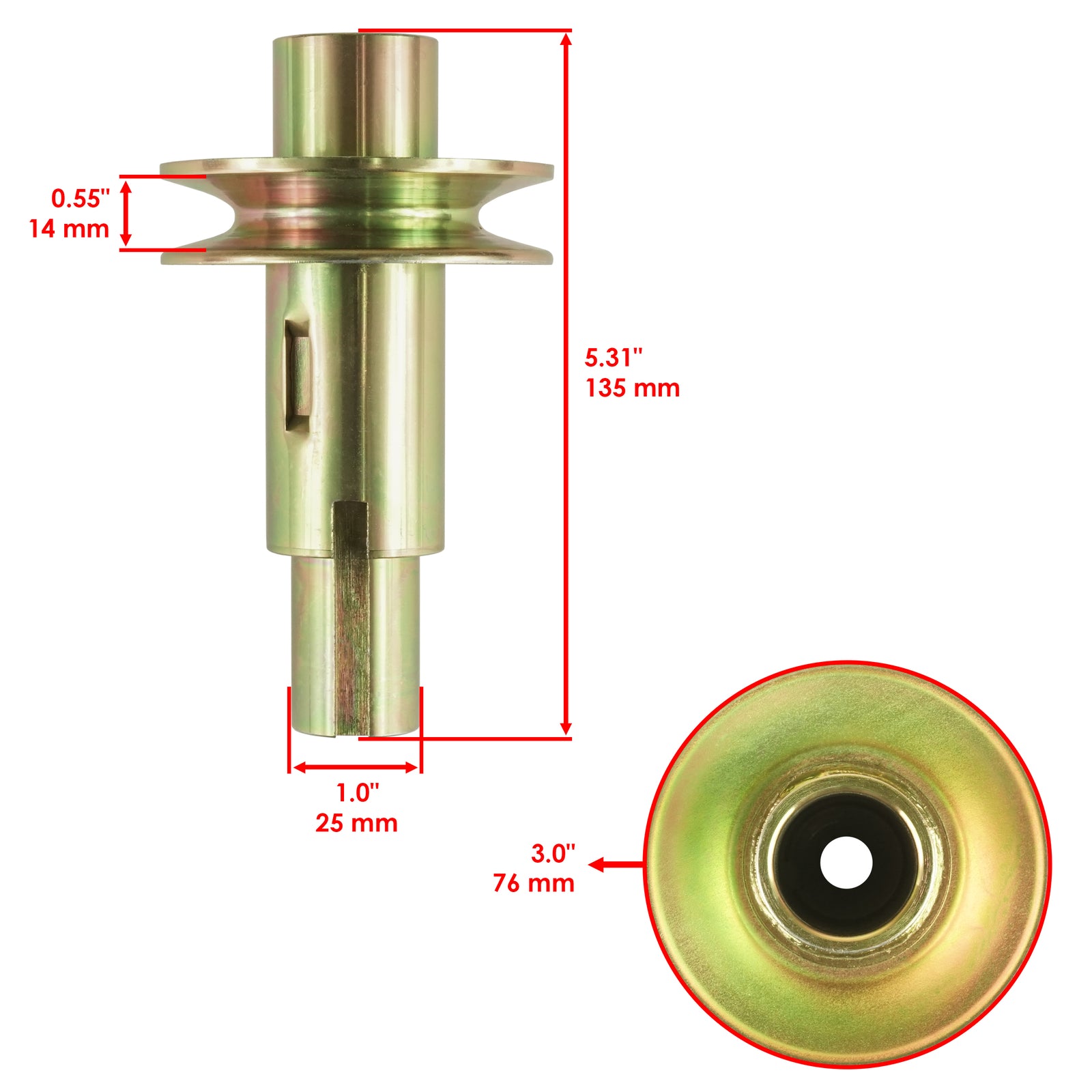 PTO Clutch Pulley Replacement for John Deere E170 L120 L130 L2048 (2001–2010)