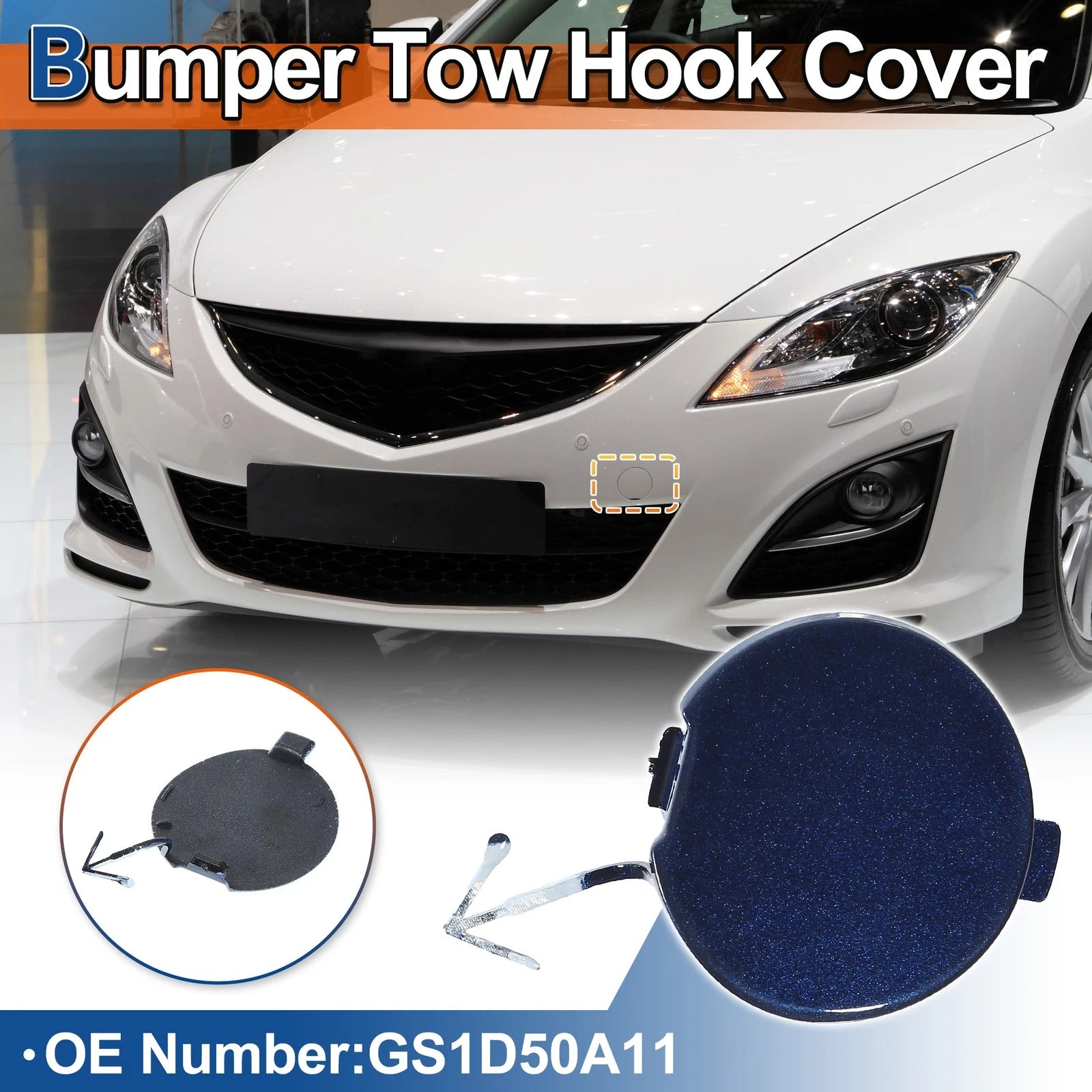 Front Right Tow Hook Cover Replacement for Mazda 6 (2008–2012)