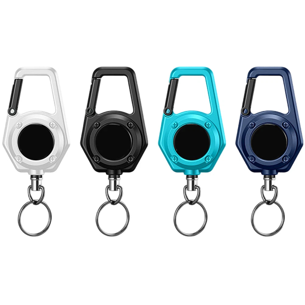 2X Elastic Pull Rope Keychain with Telescopic Buckle for Outdoor Activities