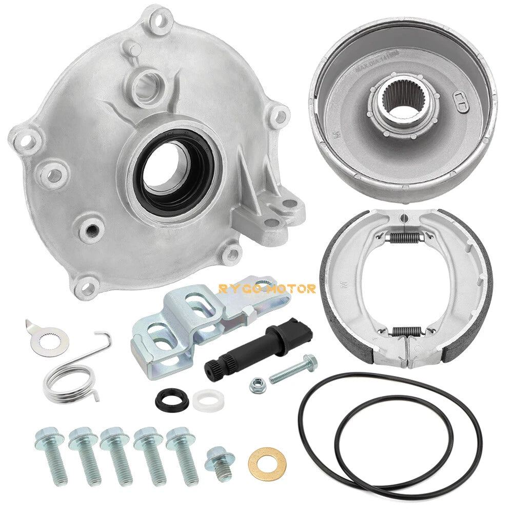 Rear Brake Drum Hub Plate Cover Shoes Bearing Seal for Honda Recon 250 (1997–2023)