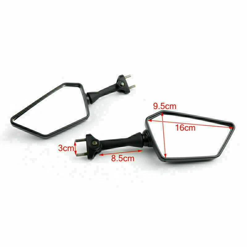 Set of 2 Black Rear View Mirrors for Kawasaki Ninja 250R EX250 (2008–2013) T9