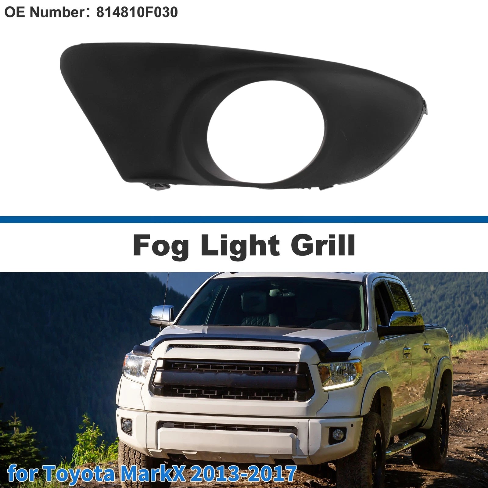 Front Right Fog Light Grille Replacement for Toyota Mark X (2013–2017)