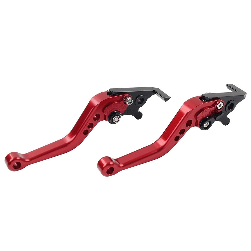 CNC Adjustable Short Brake Clutch Levers for Honda CBR600RR (2007–2022) Red