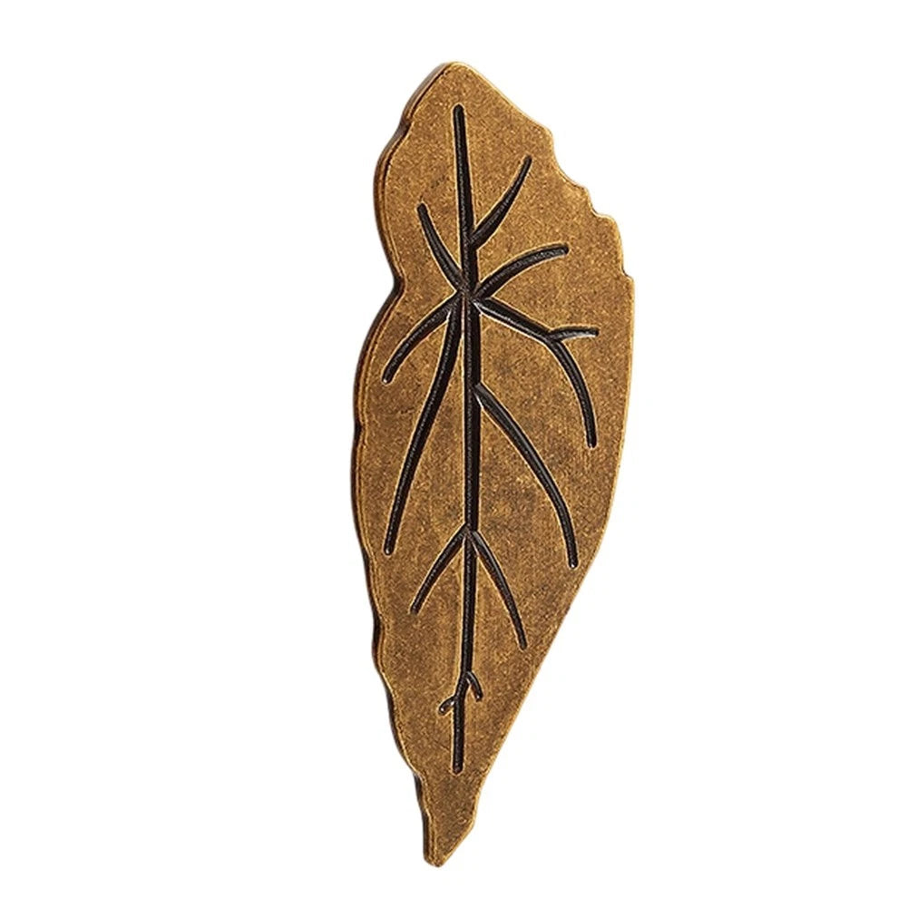 Leaf Cabinet Pull for (Screw-mounted, Solid Metal, Zinc Alloy)