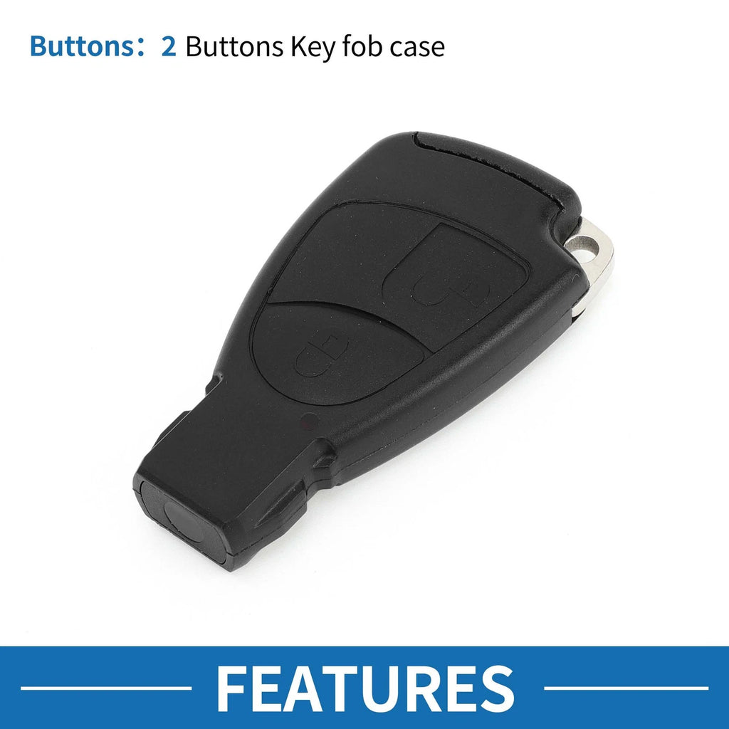 Keyless Entry Remote Key Shell Case 2 Button for Mercedes-Benz C Class (2001–2007)