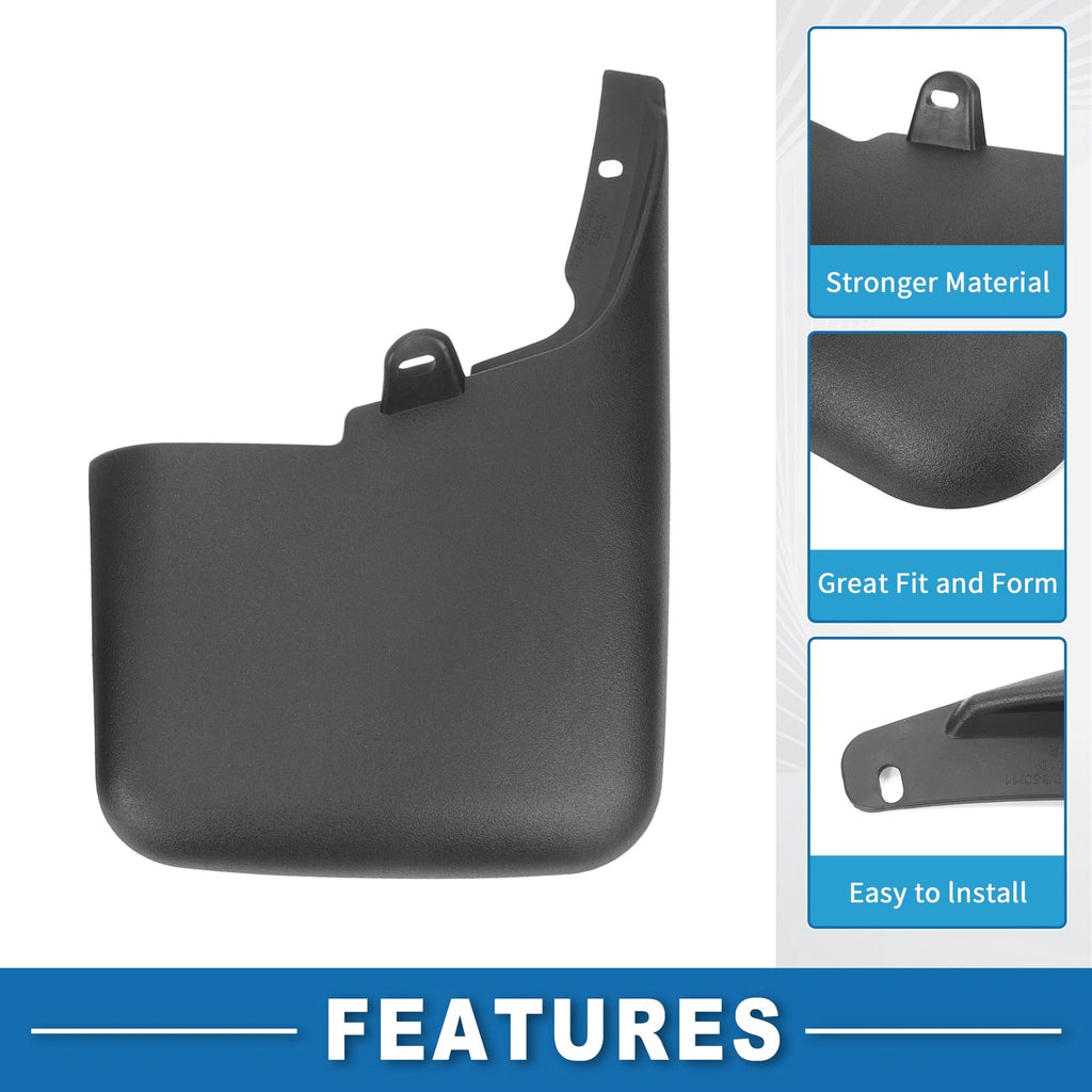 Front Rear Side Mud Flaps Splash Guards Replacement for Ford F-250 (2011–2016)