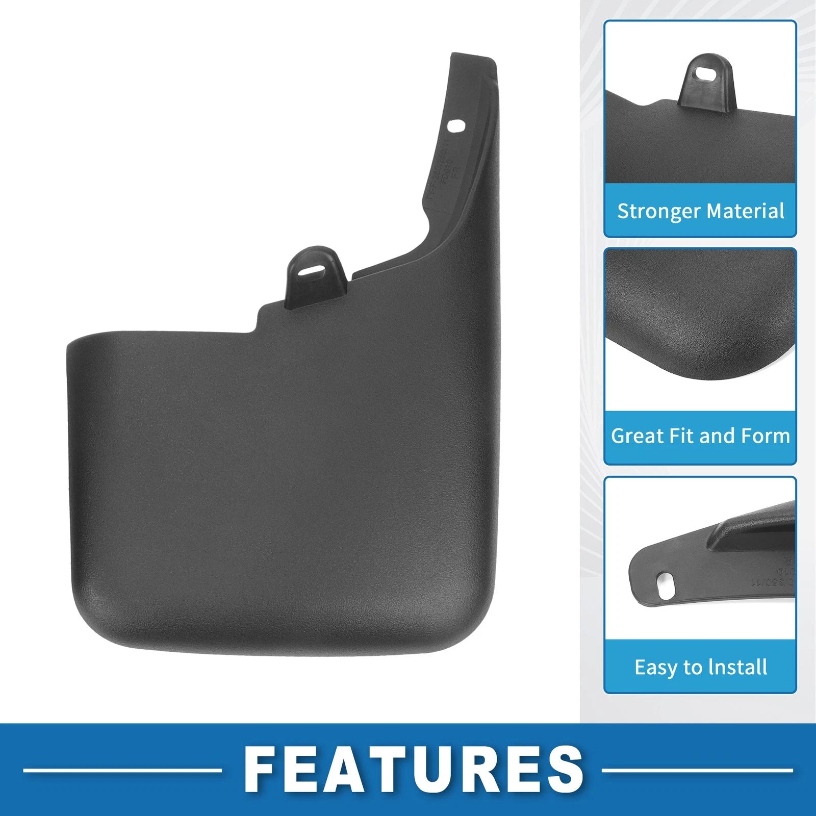 Front Rear Side Mud Flaps Splash Guards Replacement for Ford F-250 (2011–2016)