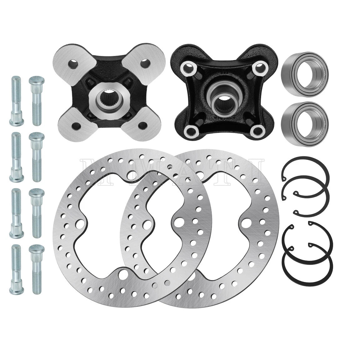 2 Front/Rear Wheel Hub & Rotor Kit for Polaris RZR XP 1000 (2014–2023)