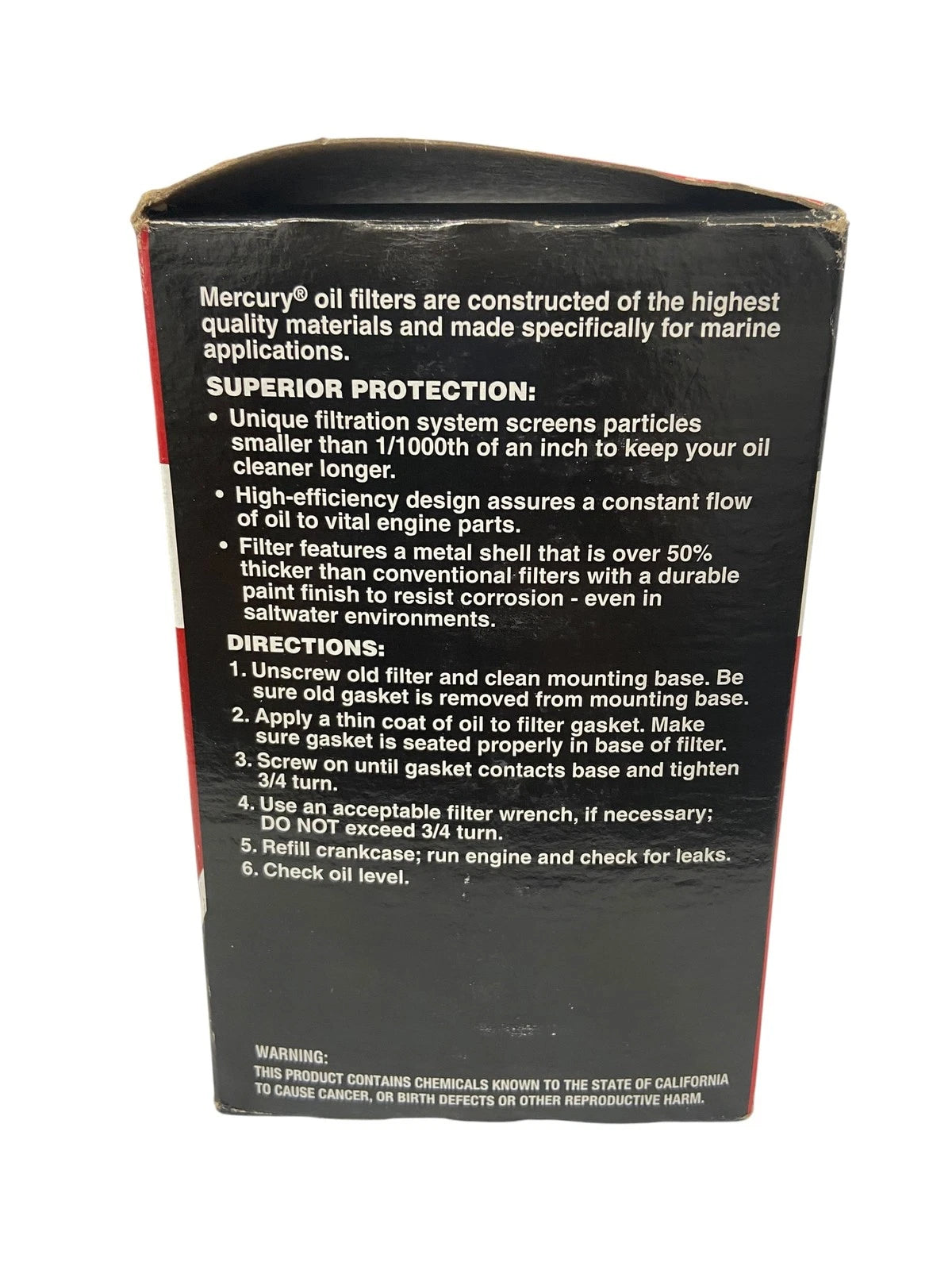 Verado Oil Filter for Mercury 200-235 Hp Outboard (35-877769K01)