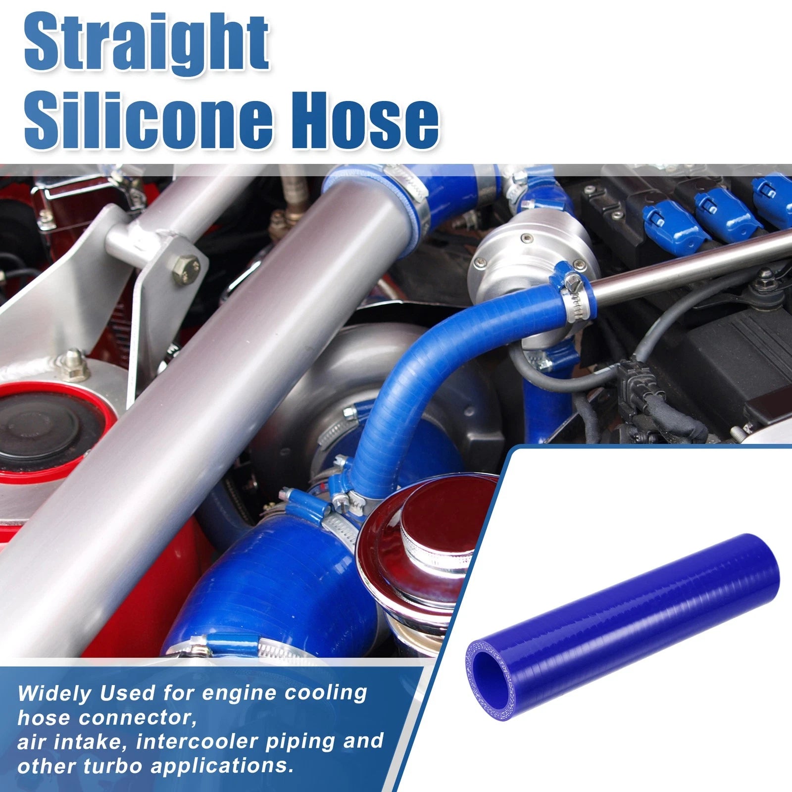 Silicone Reducer Hose Coupler 1" ID 6" Length Intercooler Blue