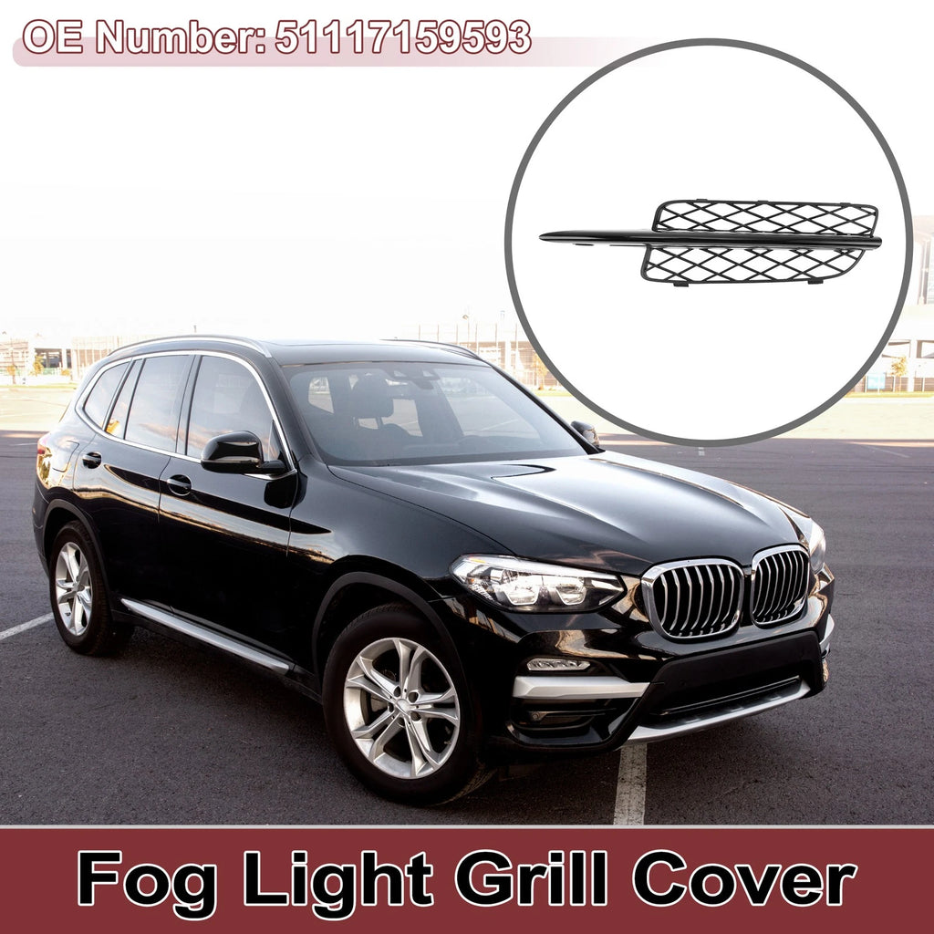 Front Left Fog Light Grill Replacement for BMW X5 (2007–2010) Black