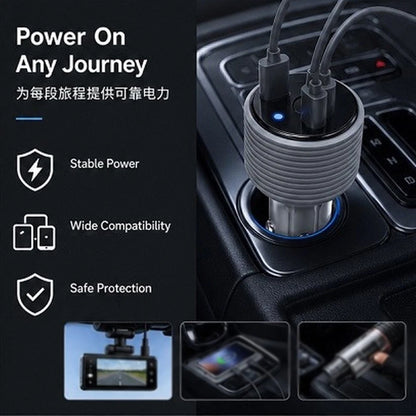 3-in-1 Car Voltage Adapter for Universal Use (12V 24V Input, 30V Output)