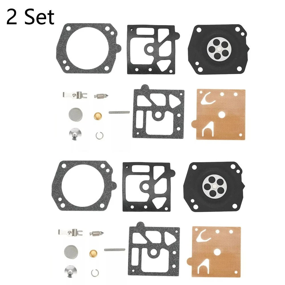 2 Set Chainsaw Carburetor Gasket Diaphragm Kit Replacement For Walbro K22-HDA