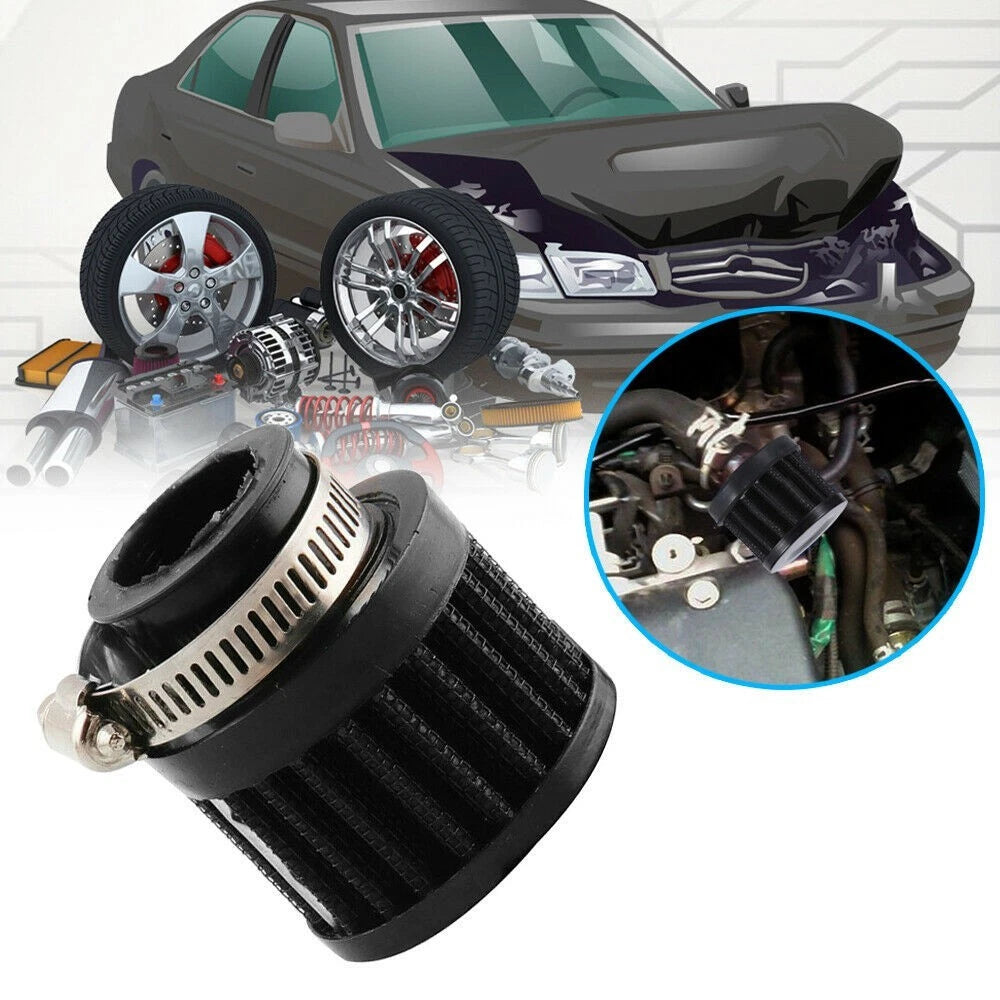 25mm Black Air Intake Filter for Turbo Motorcycle (Non-woven Fabric)