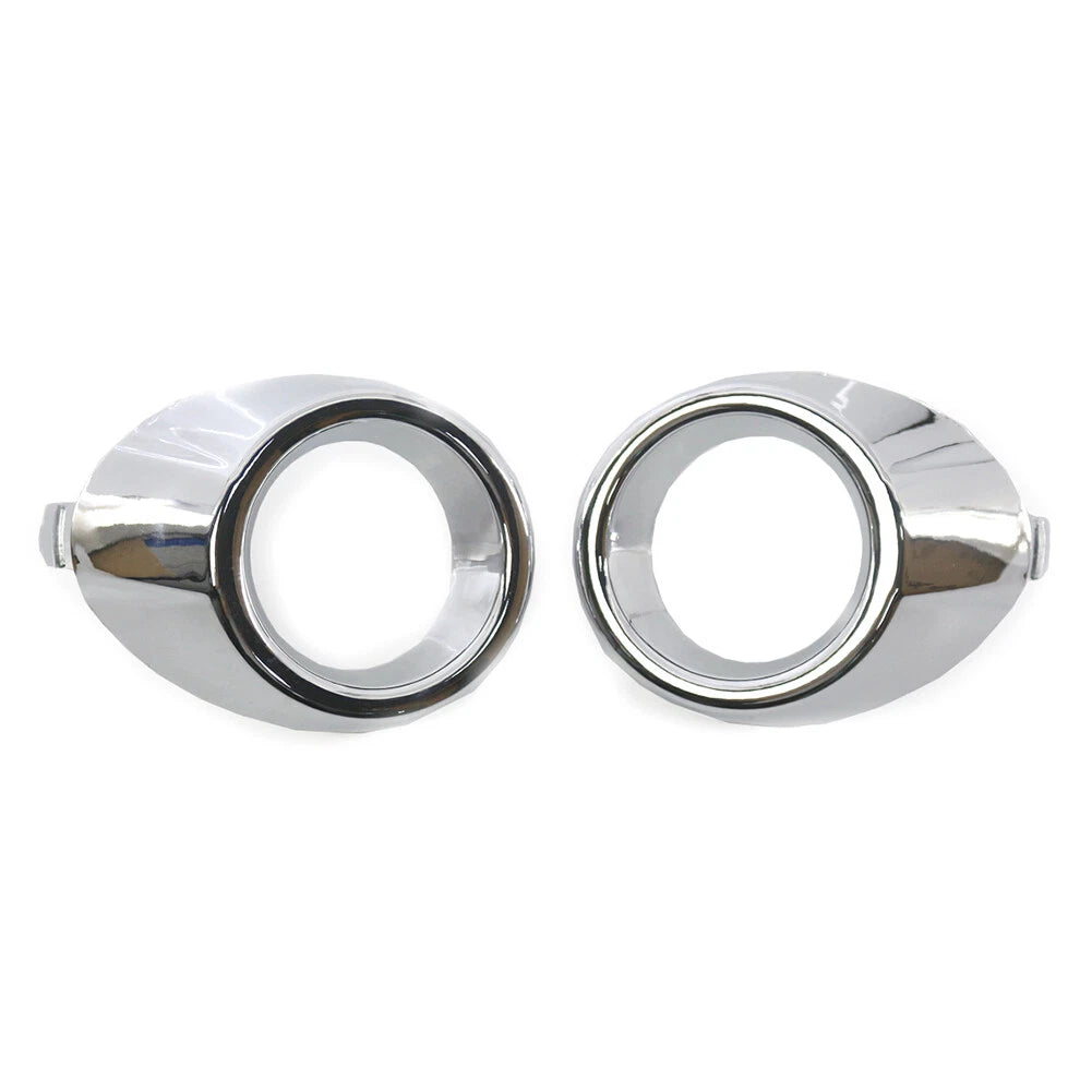 Pair Fog Light Lamp Frame Surround Cover Trim For Ford Fiesta 2008-2012 Chrome