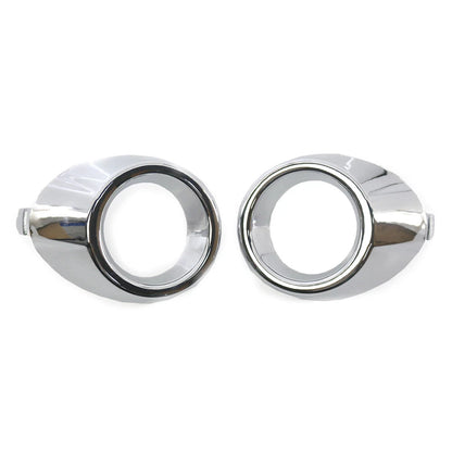 Pair Fog Light Lamp Frame Surround Cover Trim For Ford Fiesta 2008-2012 Chrome